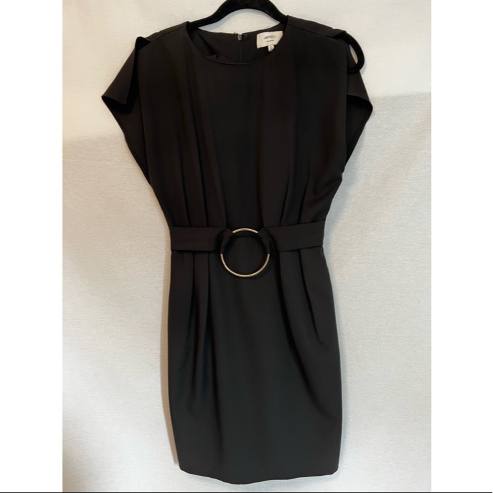Black Dress with Cinched Waist - Picture 3 of 10